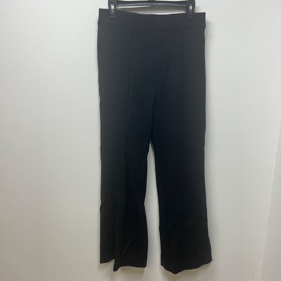NWT Spanx Black Flare-Leg Pants Large Ponte pull-on elastic waist - Picture 2 of 10